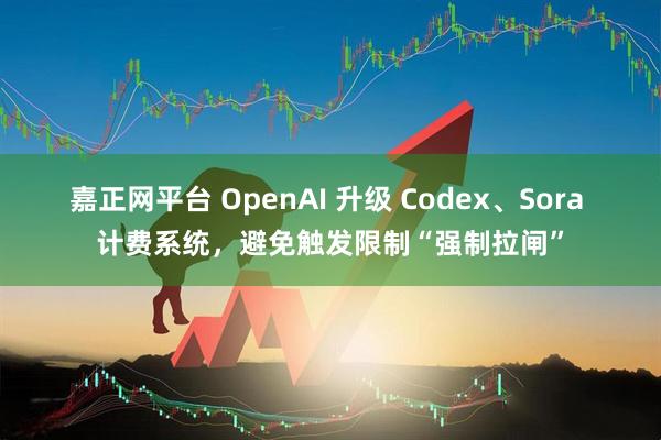 嘉正网平台 OpenAI 升级 Codex、Sora 计费系统，避免触发限制“强制拉闸”